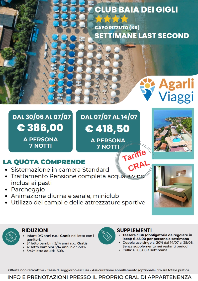 baia dei gigli settimane