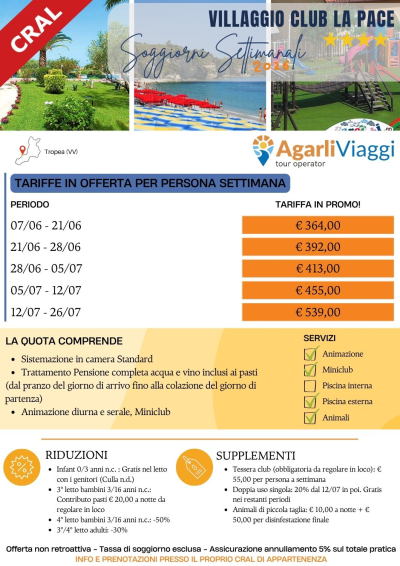 Villaggio Club La Pace**** - Tropea (VV)