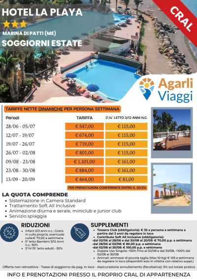 Hotel La Playa*** - Marina di Patti (ME)