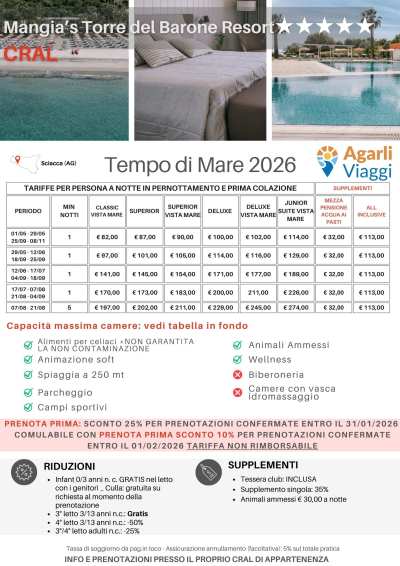 Mangia's Torre del Barone Resort***** - Sciacca (AG)