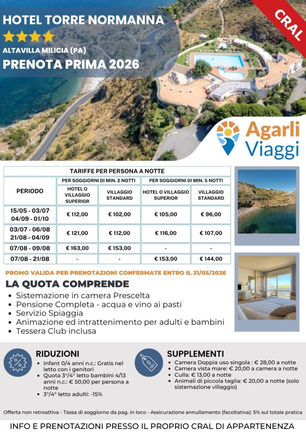 Hotel Torre Normanna**** - Altavilla Milicia (PA)