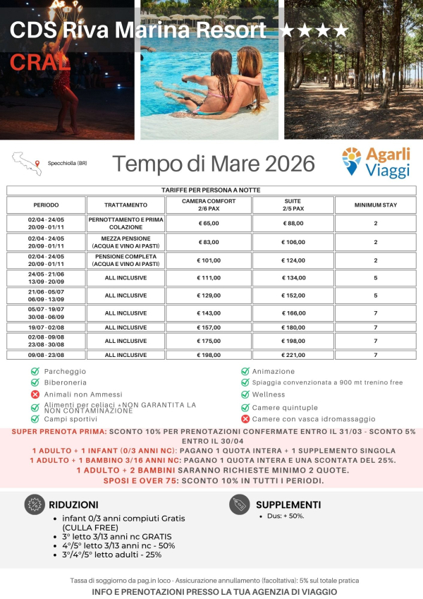 CDS Riva Marina Resort**** - Specchiola (BR)