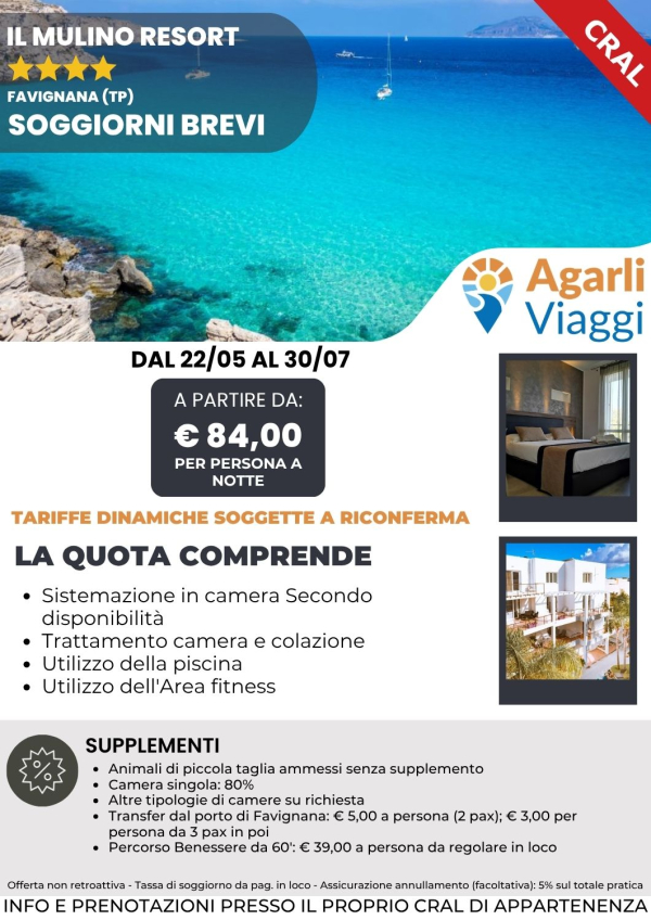 Il Mulino Resort**** - Favignana (TP)