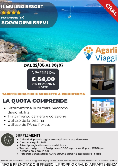 Il Mulino Resort**** - Favignana (TP)