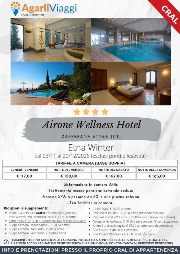 Airone Wellness Hotel**** - Zafferana Etnea (CT)