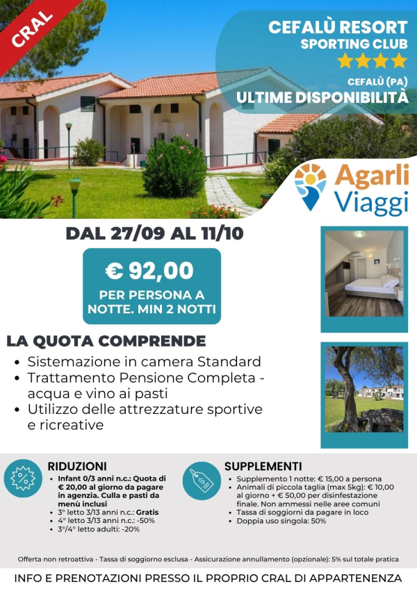 Cefal&ugrave; Resort Sporting Club**** - Cefal&ugrave; (PA)