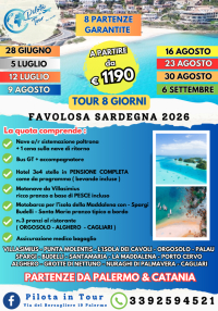 Tour 8 giorni - Sardegna 2026