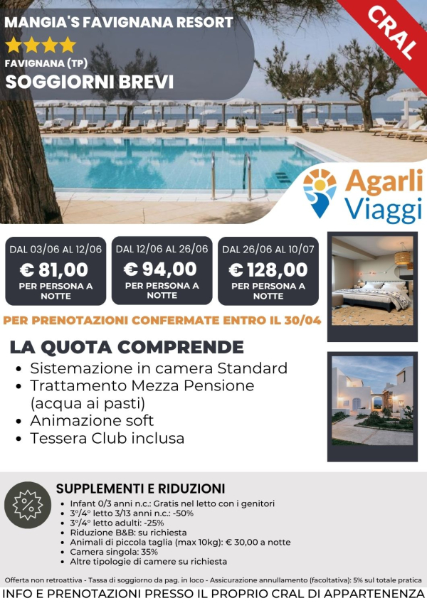 Mangia's Favignana Resort**** - Favignana (TP)