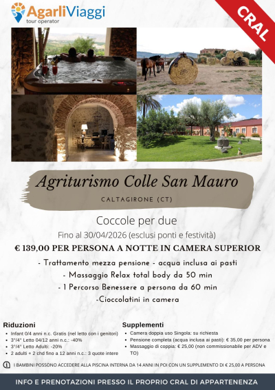 Agriturismo Colle San Mauro - Caltagirone (CT)   coccole per due