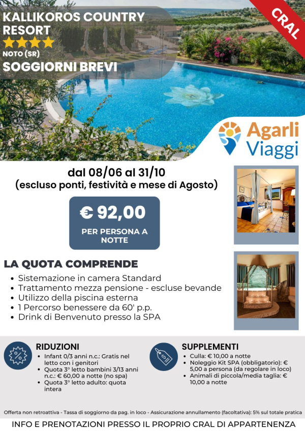Kallikoros Country Resort**** - Noto (SR)