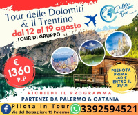 Tour delle Dolomiti e del Trentino dal 12 al 19 agosto 2026
