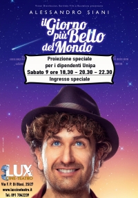 Sabato 9 Novembre 2019 al Cinema Lux il film di Alessandro SIANI "Il Giorno pi&ugrave; bello del mondo"