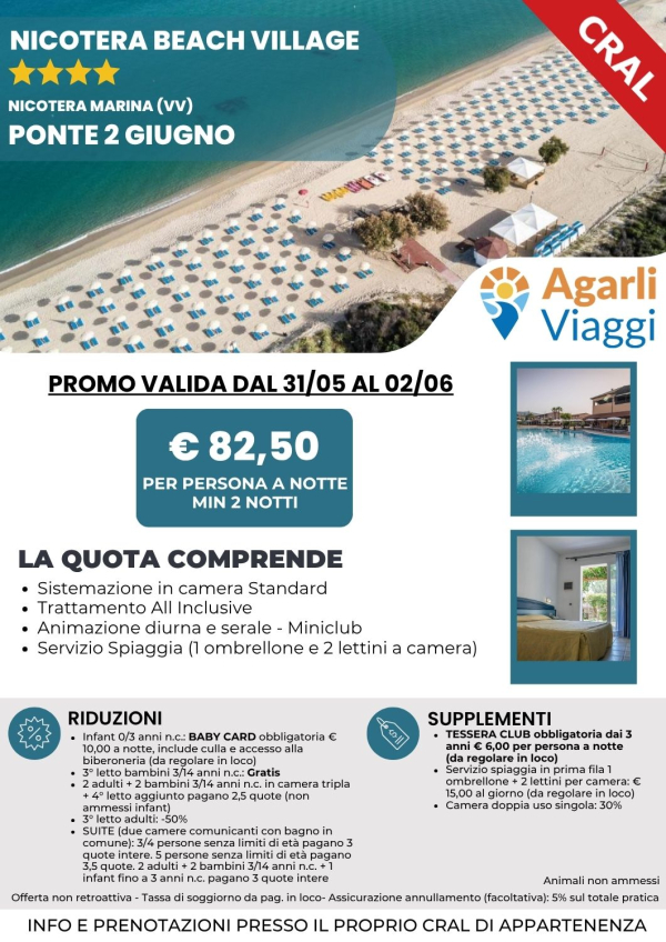 Nicotera Beach Village**** - Nicotera Marina (VV)      ponte 2 giugno