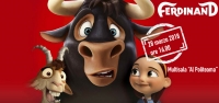 Pasqua 2018 il 28 marzo proiezione del film "Ferdinand" presso la multisala "Al Politeama" con gadget per i bimbi in sala di una tazza con dolcetti